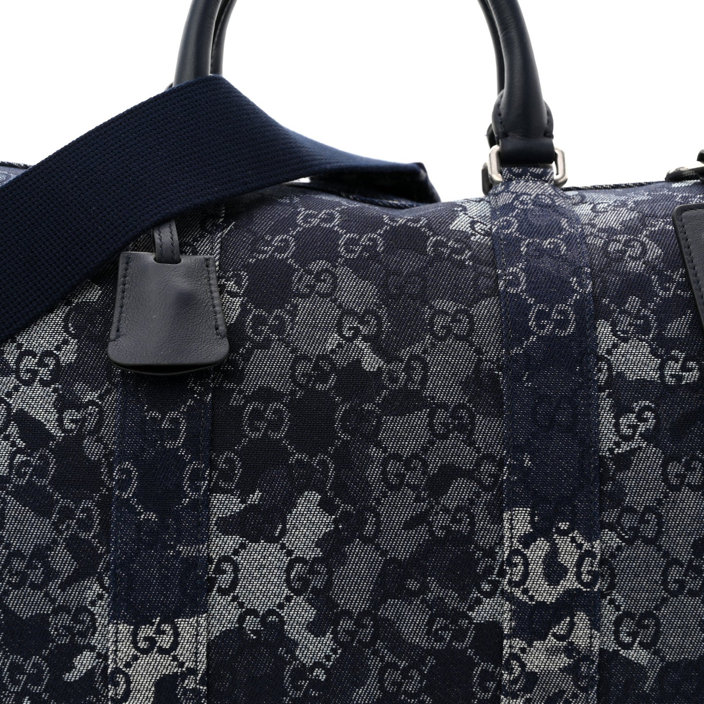 Denim Monogram Large Duffle Bag Deep Blue