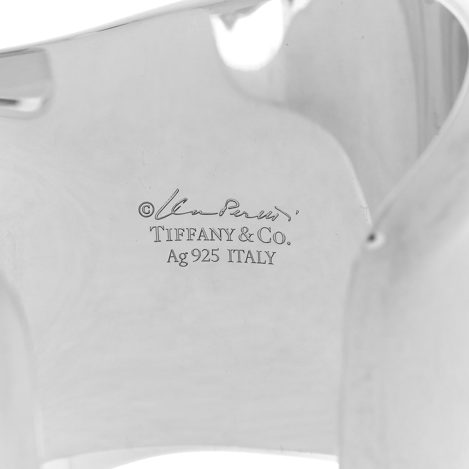 Tiffany Sterling Silver Elsa Peretti Medium Left Wrist Bone Cuff Bracelet 3 of 5