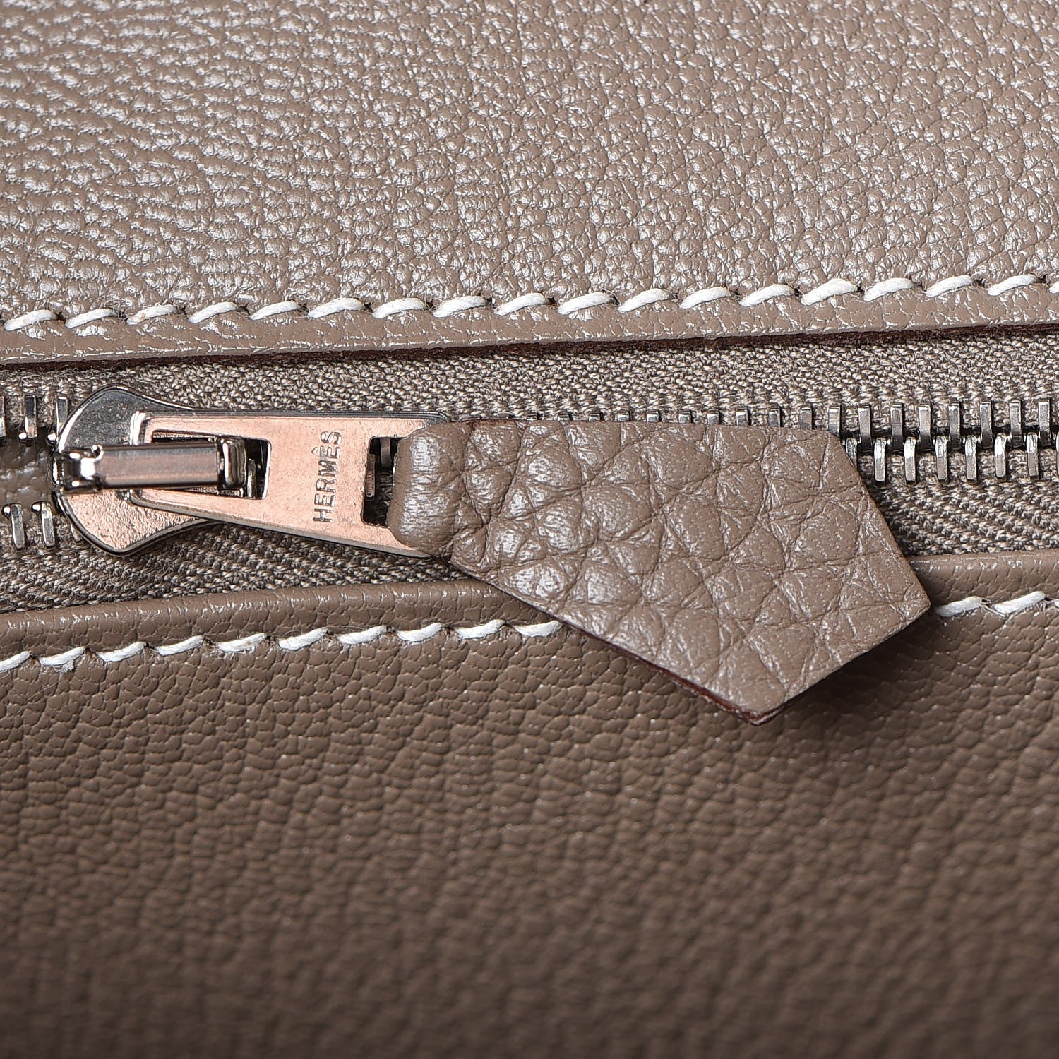 Hermes Taurillon Clemence Birkin 35 Etoupe 13 of 36