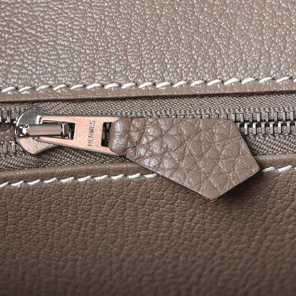 Hermes Taurillon Clemence Birkin 35 Etoupe 13 of 36