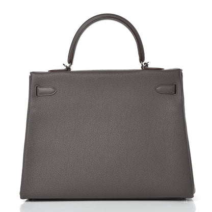 Hermes Togo Kelly Retourne 35 Etain 4 of 33