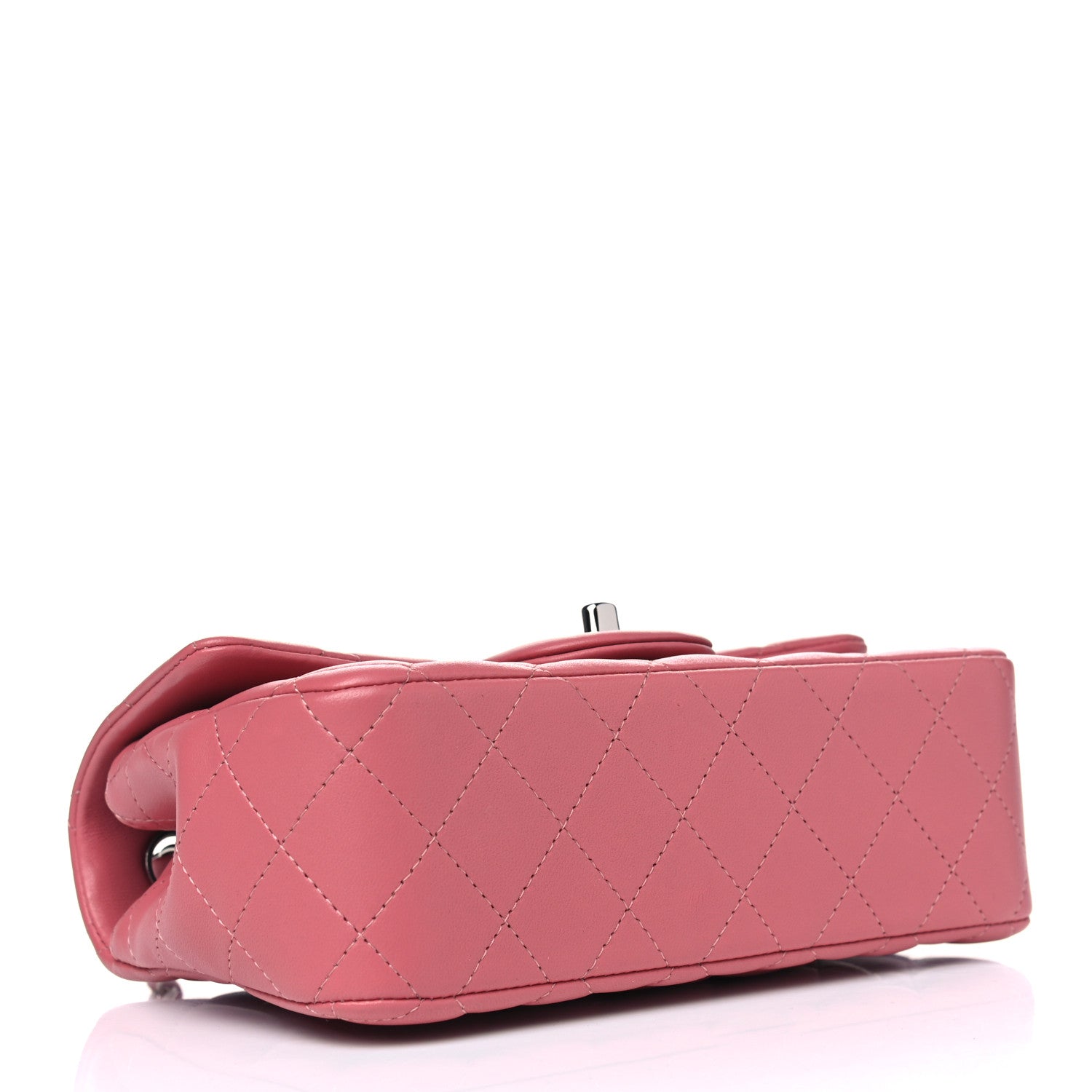 Chanel Lambskin Quilted Mini Rectangular Flap Pink 3 of 4