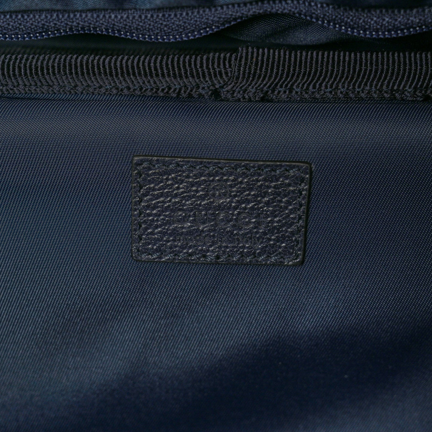 GG Supreme Monogram Textured Dollar Calfskin Web Large Savoy Trolley Suitcase Beige Blue