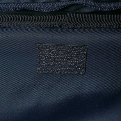 Gucci GG Supreme Monogram Textured Dollar Calfskin Web Large Savoy Trolley Suitcase Beige Blue 7 of 10
