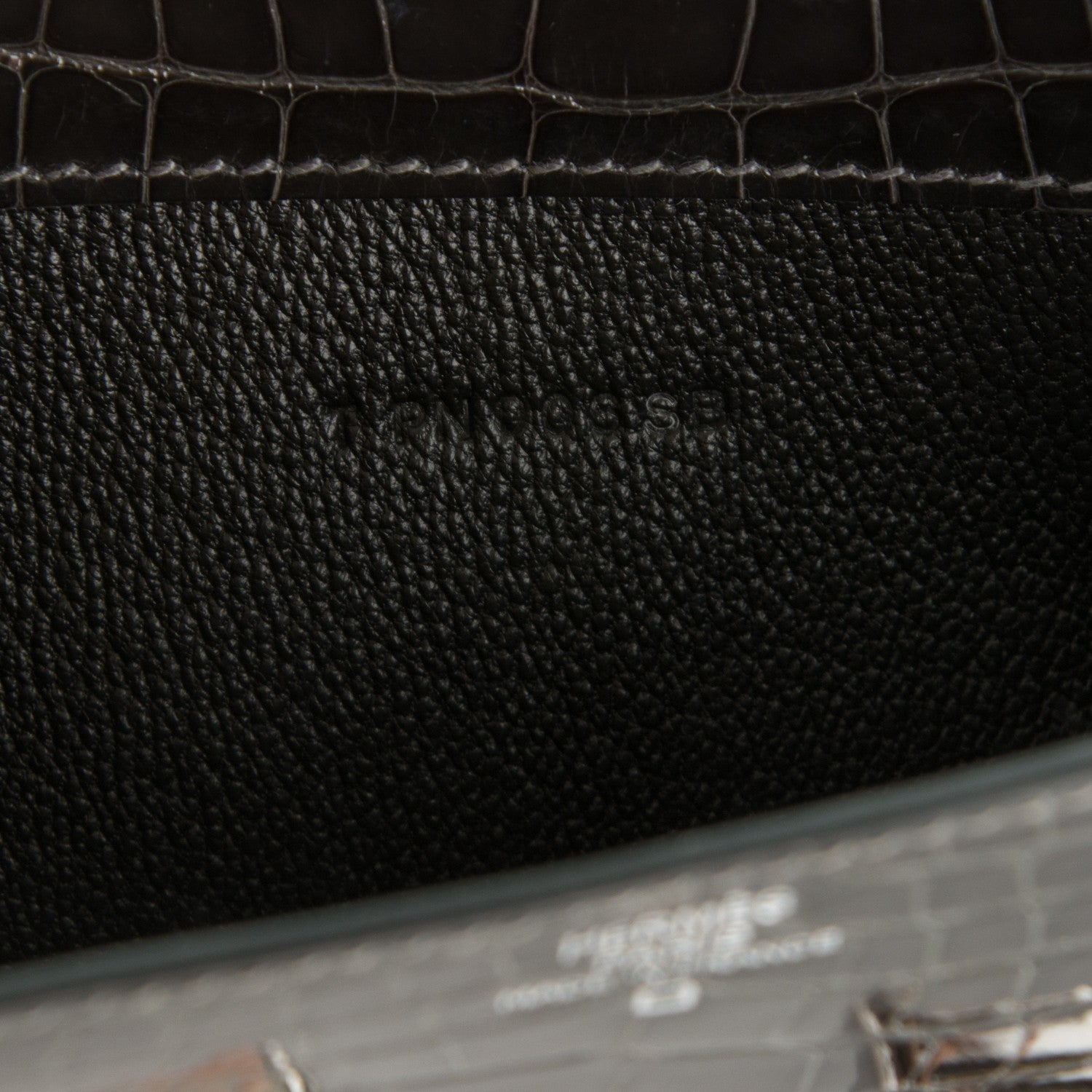 Hermes Shiny Alligator Constance Wallet Graphite 8 of 8