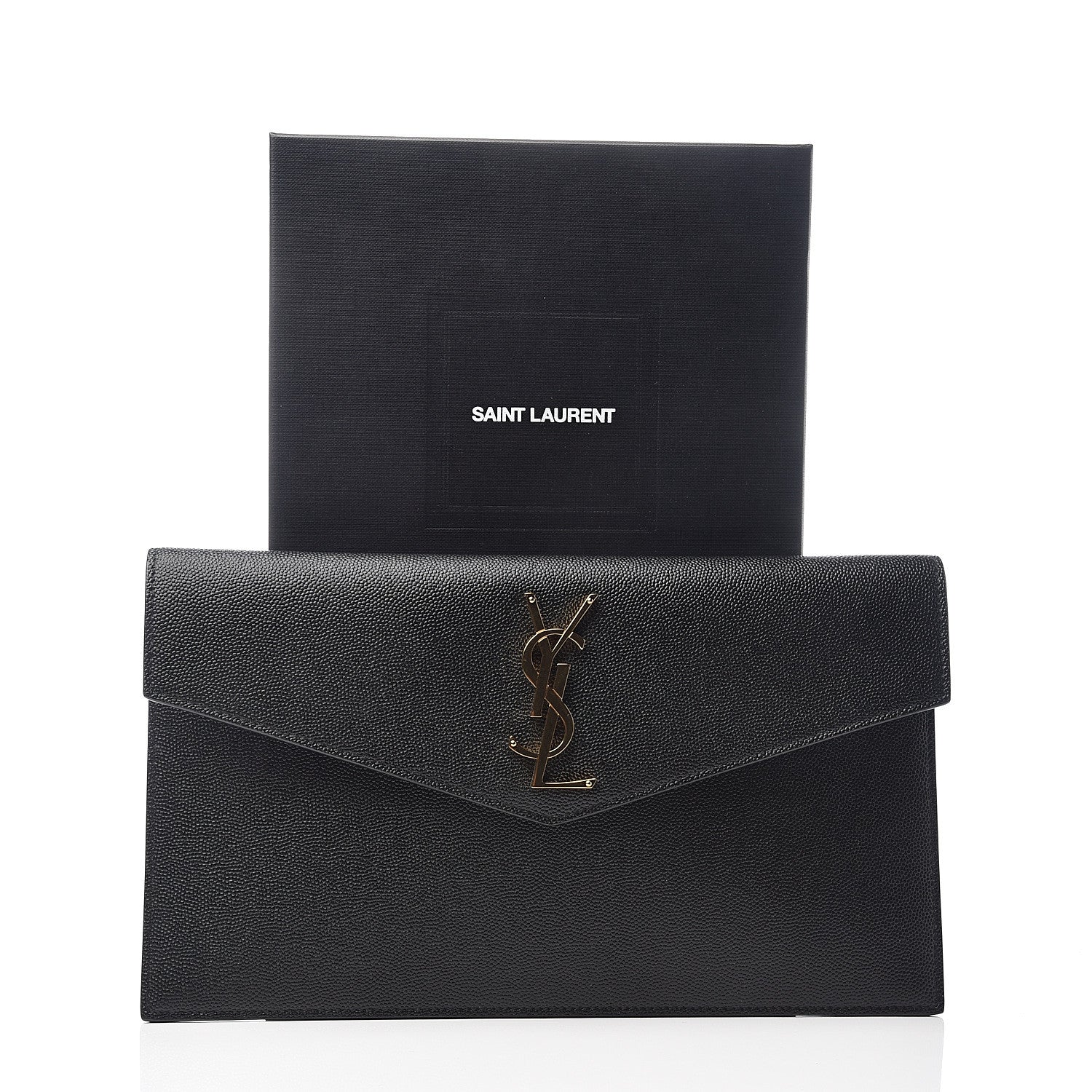 Saint Laurent Grain De Poudre Uptown Pouch Black 6 of 6
