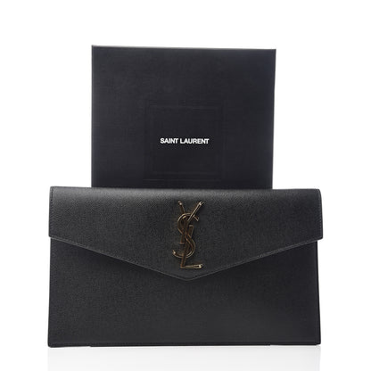 Saint Laurent Grain De Poudre Uptown Pouch Black 6 of 6