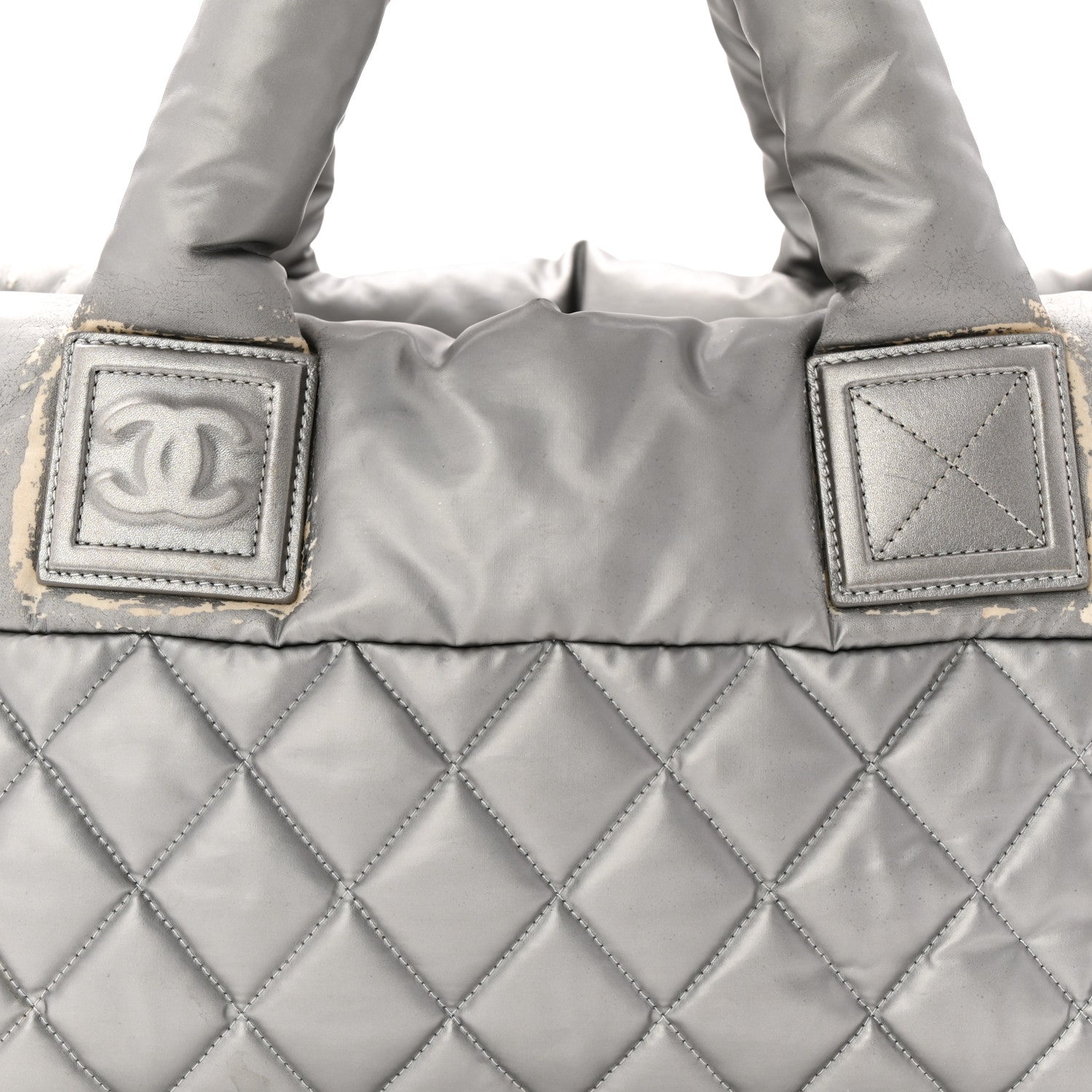 Chanel Nylon Coco Cocoon Zipped Tote Silver 1859204 – FASHIONPHILE