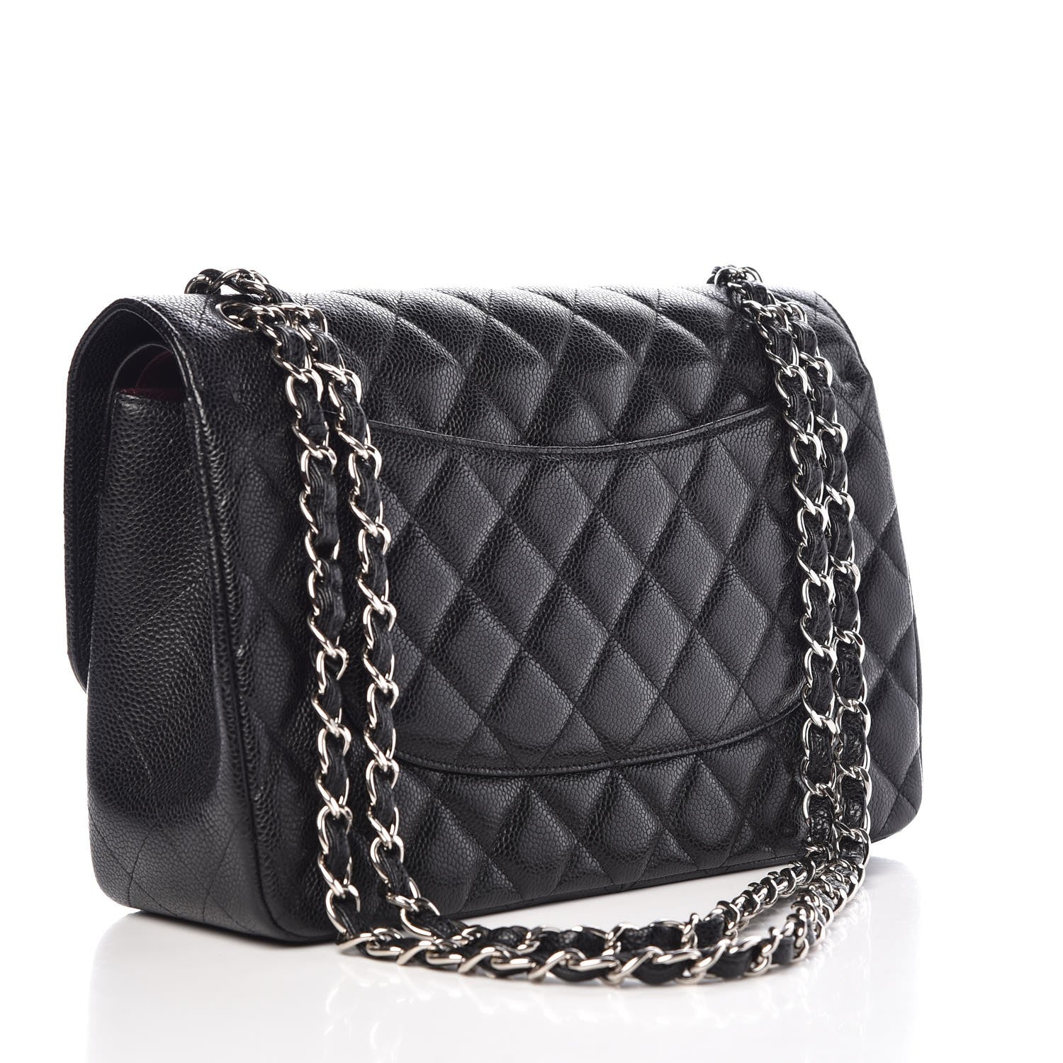Chanel Caviar Quilted Jumbo Double Flap Black 3 of 9