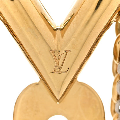 Louis Vuitton Metal Fringe Necklace Gold Silver 6 of 7