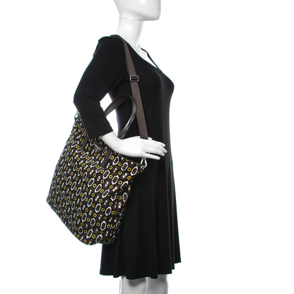 Prada Tessuto Stampato Nylon Saffiano Print Tote Cacao 2 of 10