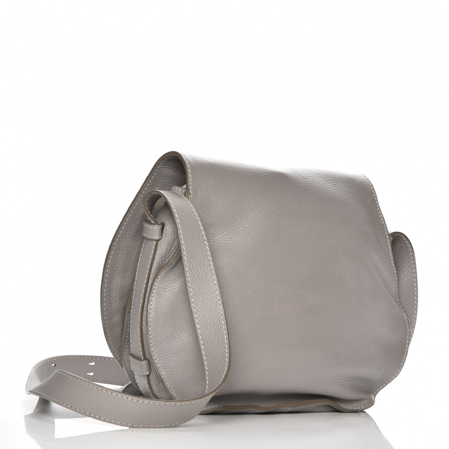 Chloe Calfskin Medium Marcie Round Crossbody Bag Cashmere Grey 3 of 12
