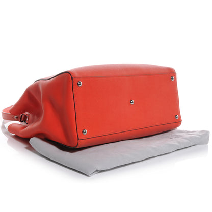 Fendi Textured Calfskin Medium 2Jours Tote Poppy 4 of 9