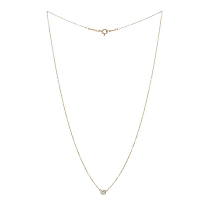 Tiffany 18K Yellow Gold Diamond .14ct Elsa Peretti Diamonds by the Yard Pendant Necklace 2 of 4