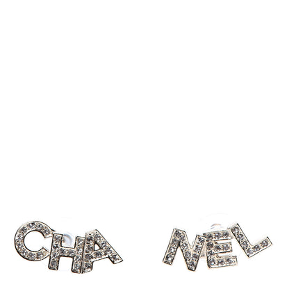 Chanel Crystal Pearl Signature Stud Earrings Gold 1 of 5