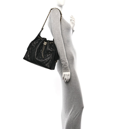 Chanel Caviar Quilted Medium Chanel 25 Handbag Black 2 of 10