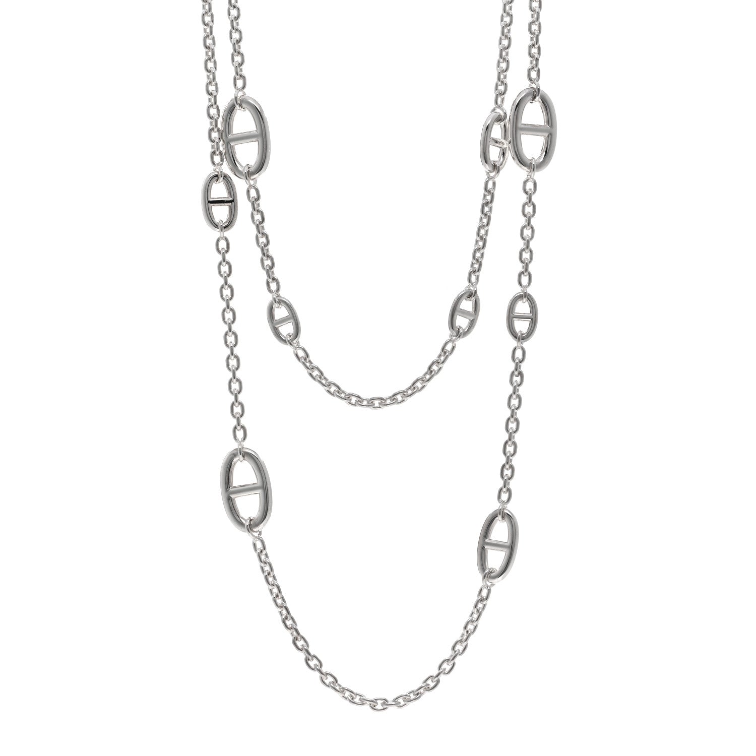 Hermes Sterling Silver Farandole Necklace 80 1 of 5