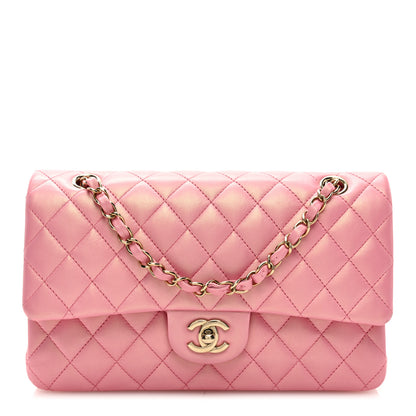 Chanel Iridescent Caviar Quilted Medium Double Flap Dark Pink 1 of 9