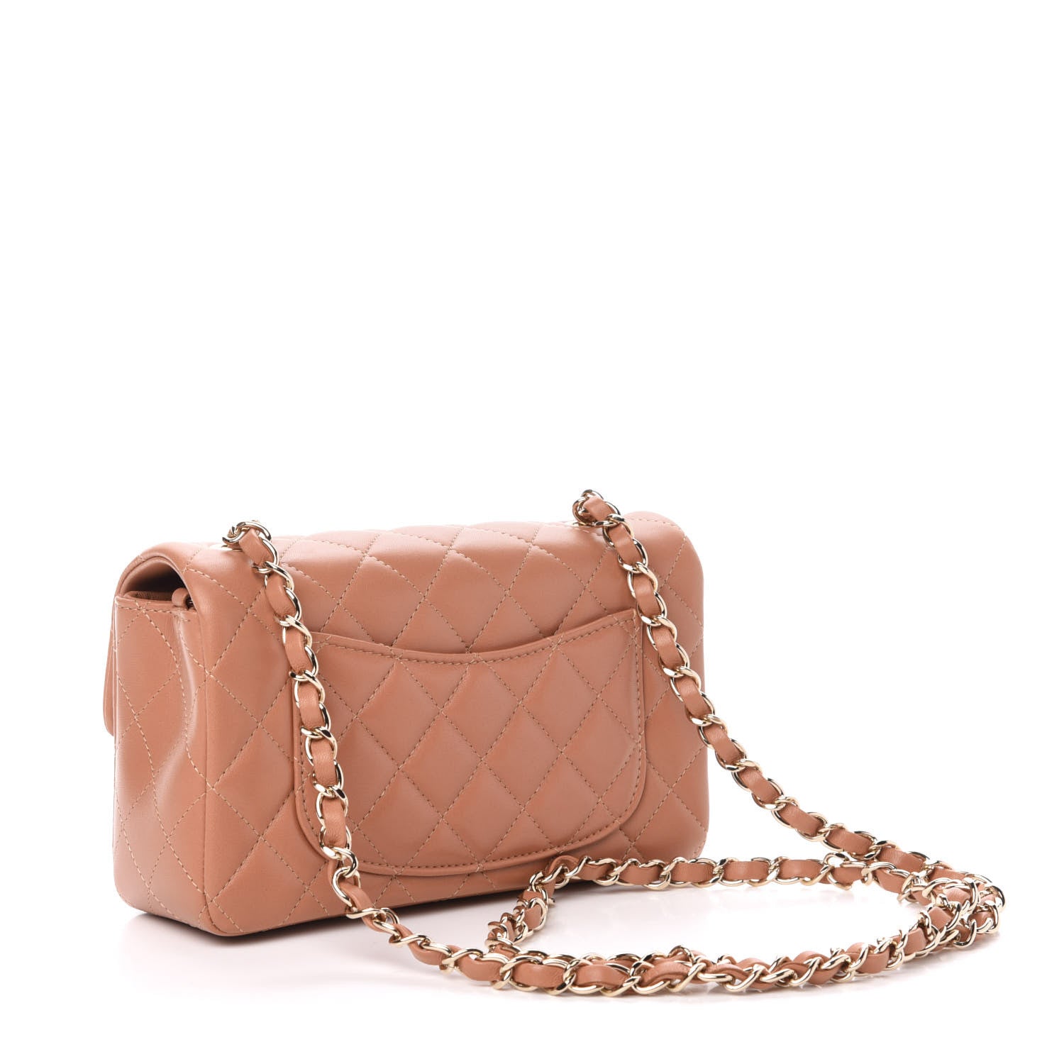 Chanel Lambskin Quilted Mini Rectangular Flap Brown 3 of 11