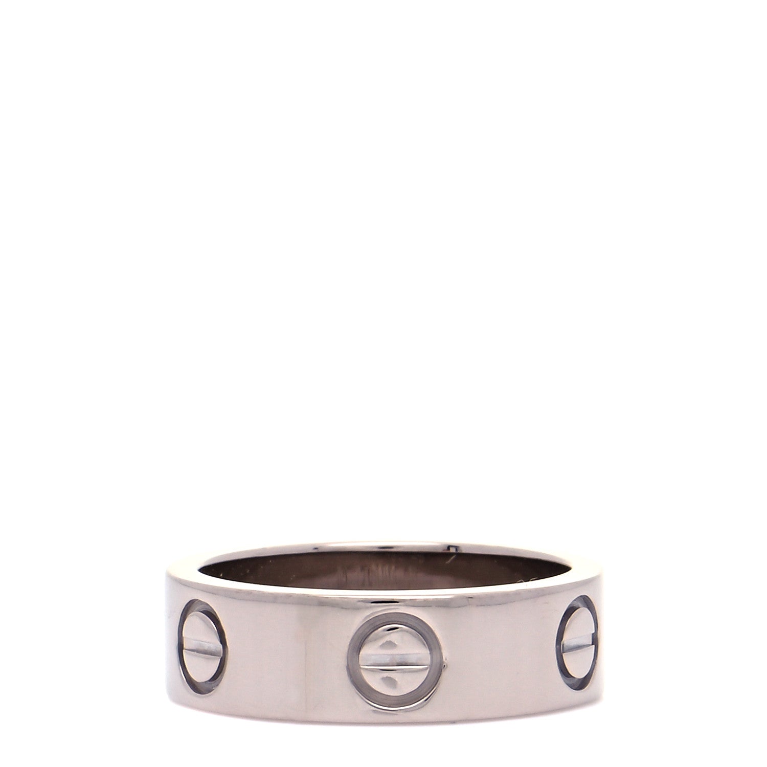 Cartier 18K White Gold 5.5mm LOVE Ring 48 4.5 3 of 5