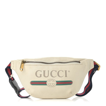 Gucci Grained Calfskin Small Logo Belt Bag White 1 of 11