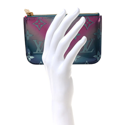 Louis Vuitton Metallic Vernis Degrade Key Pouch Blue Pink 2 of 9