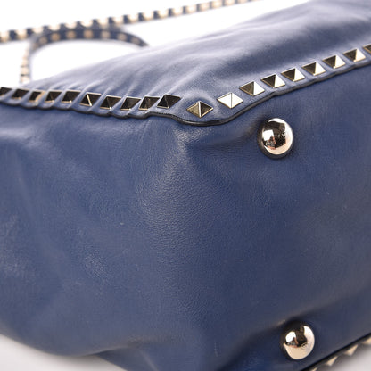 Valentino Garavani Vitello Medium Rockstud Tote Indigo 15 of 21