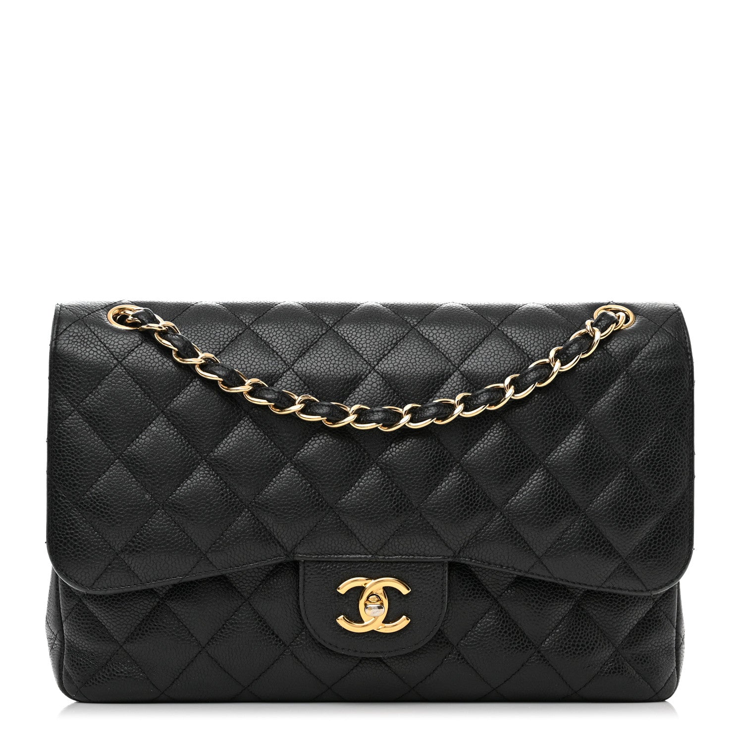 Chanel Caviar Quilted Jumbo Double Flap Black 1 of 13