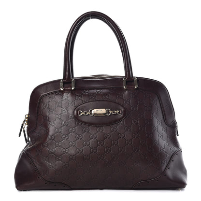 Gucci Guccissima Large Punch Bowler Burgundy 1 of 17