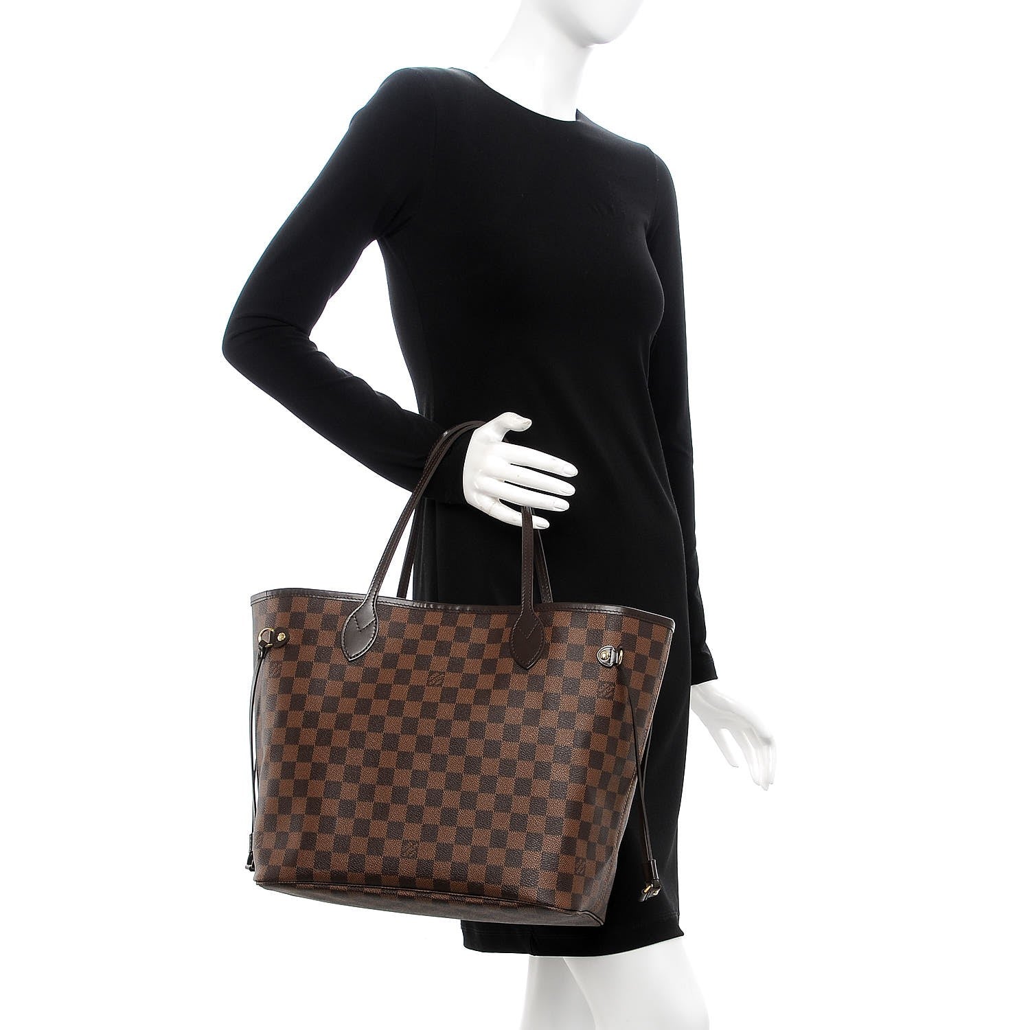 Louis Vuitton Damier Ebene Neo Neverfull MM Rose Ballerine 2 of 8