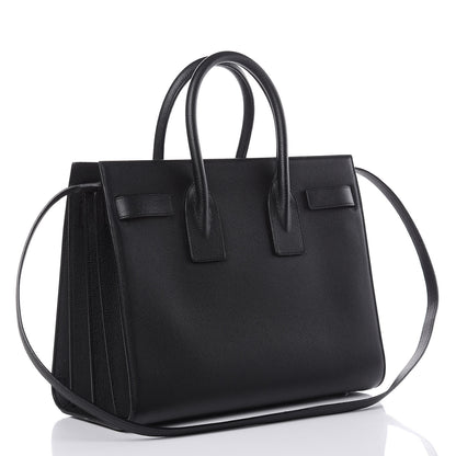 Saint Laurent Grained Calfskin Small Sac De Jour Black 3 of 10