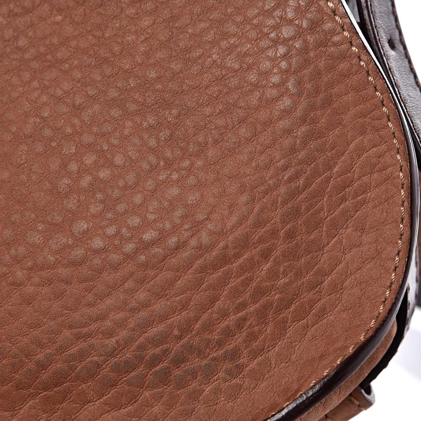 Nubuck Calfskin Mini Marcie Round Crossbody Bag Nut