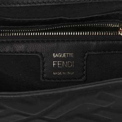 Fendi Nappa FF 1974 Embossed Baguette Black 6 of 12