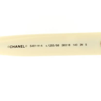 Chanel Acetate Pearl Cat Eye CC Sunglasses 5481-H-A White 7 of 7