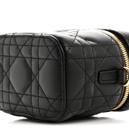 Christian Dior Lambskin Cannage Micro Lady Dior Vanity Case Black 10 of 12