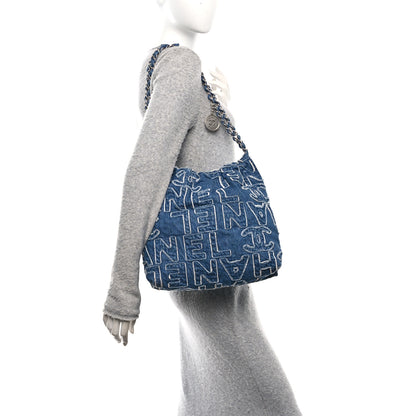 Chanel Denim Patchwork Logo Chanel 22 Blue 2 of 10