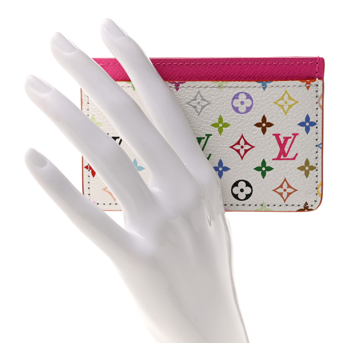 LV X TM Monogram Multicolor Card Holder Kawaii Pink