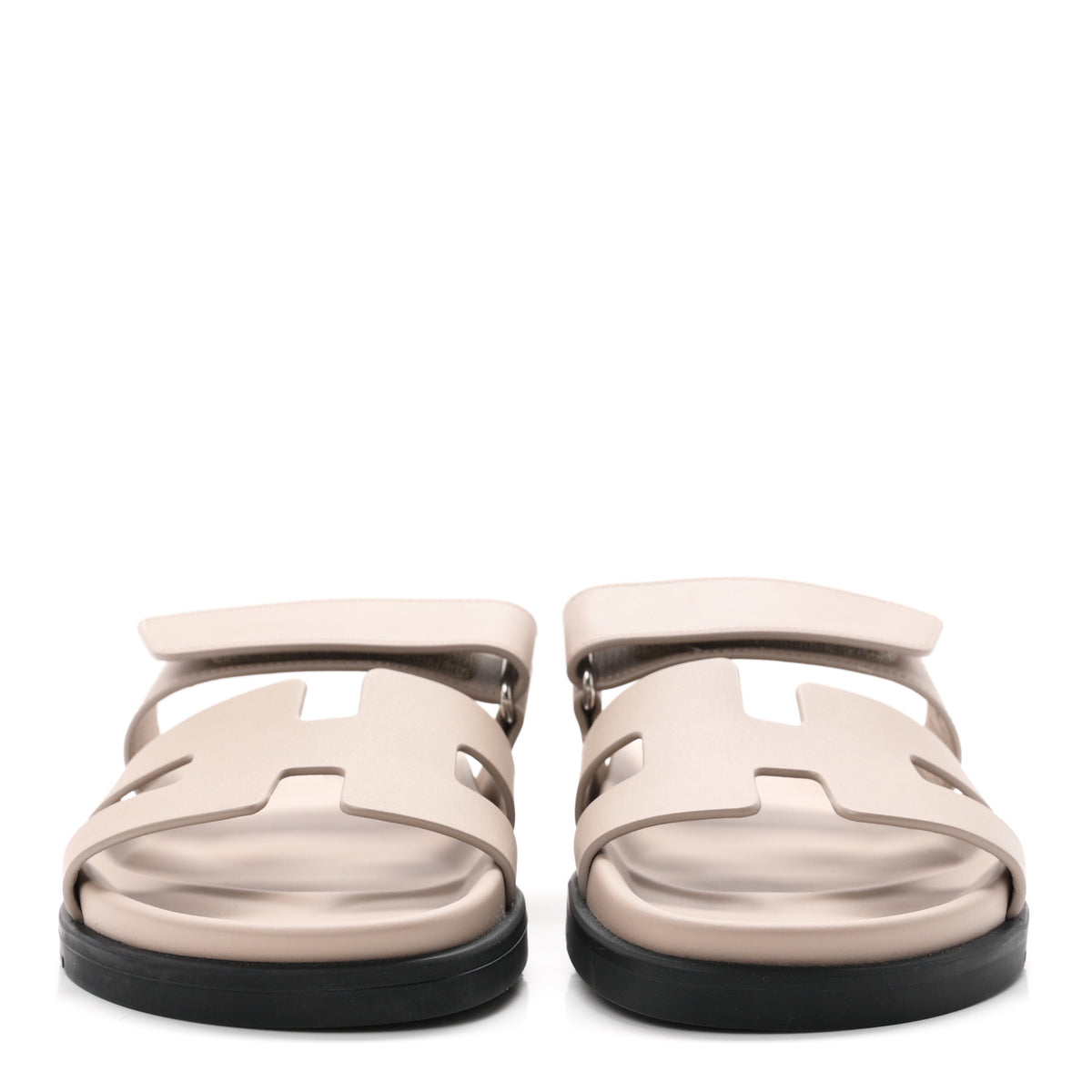 Calfskin Womens Chypre Sandals 37.5 Beige Mastic