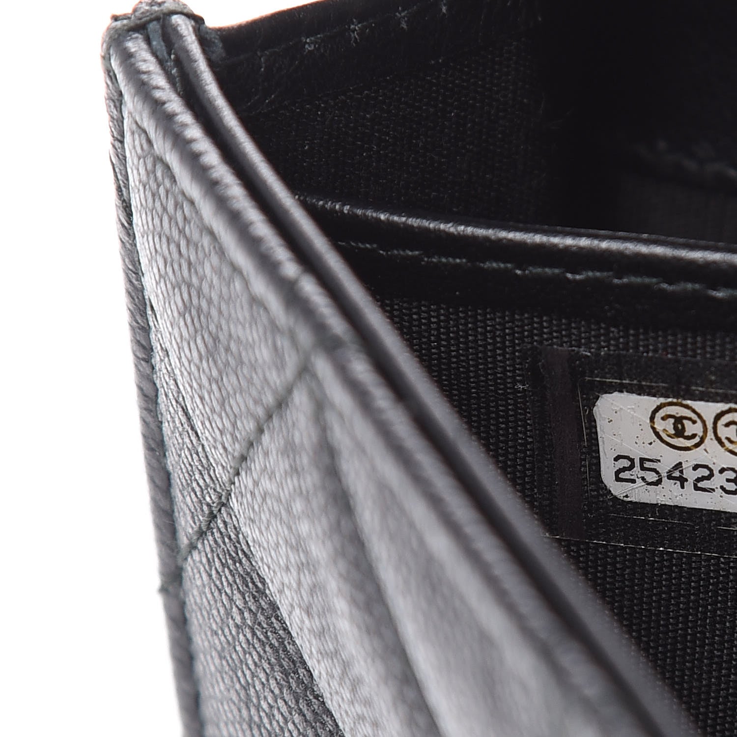 Chanel Caviar Quilted Filigree Large Gusset Flap Wallet Black 7 of 12