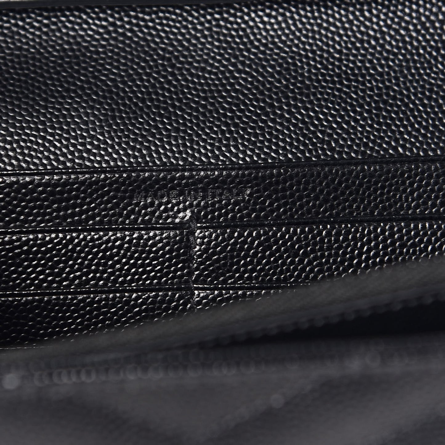 Grain De Poudre Matelasse Chevron Monogram Chain Wallet Black