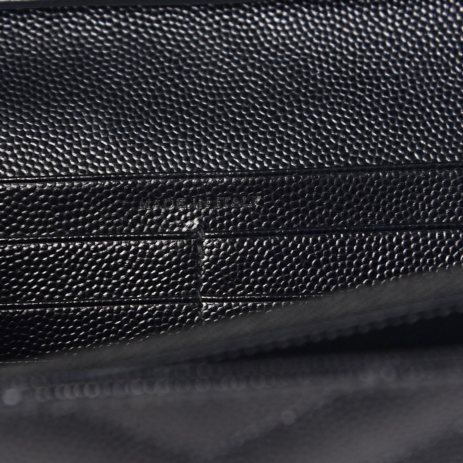 Saint Laurent Grain De Poudre Matelasse Chevron Monogram Chain Wallet Black 7 of 11