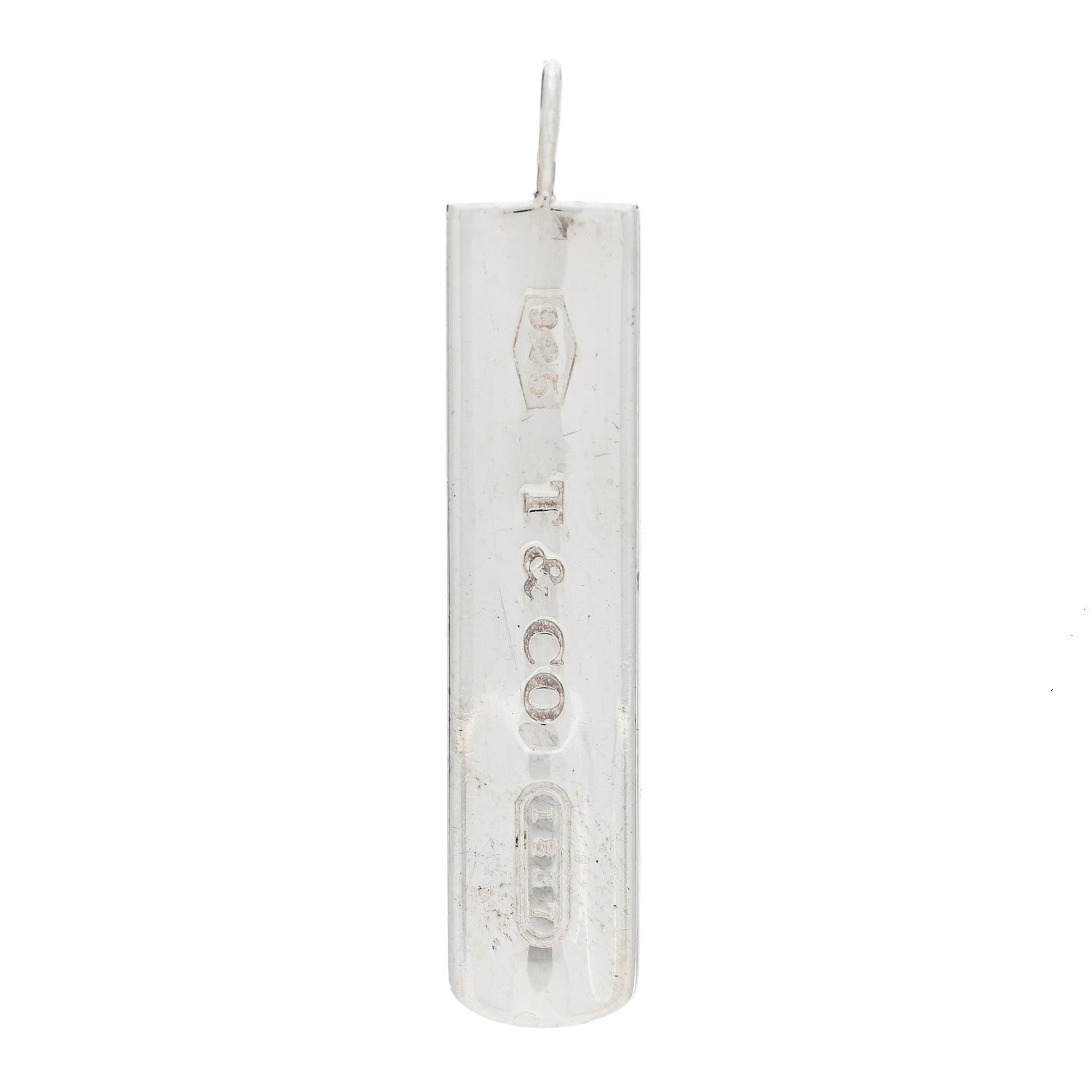 Tiffany Sterling Silver 1837 Bar Pendant 1 of 5