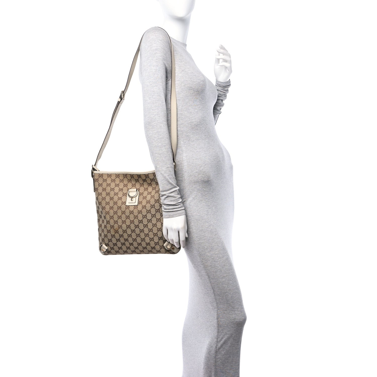 Gucci Monogram Abbey Messenger Bag Off White 2 of 13