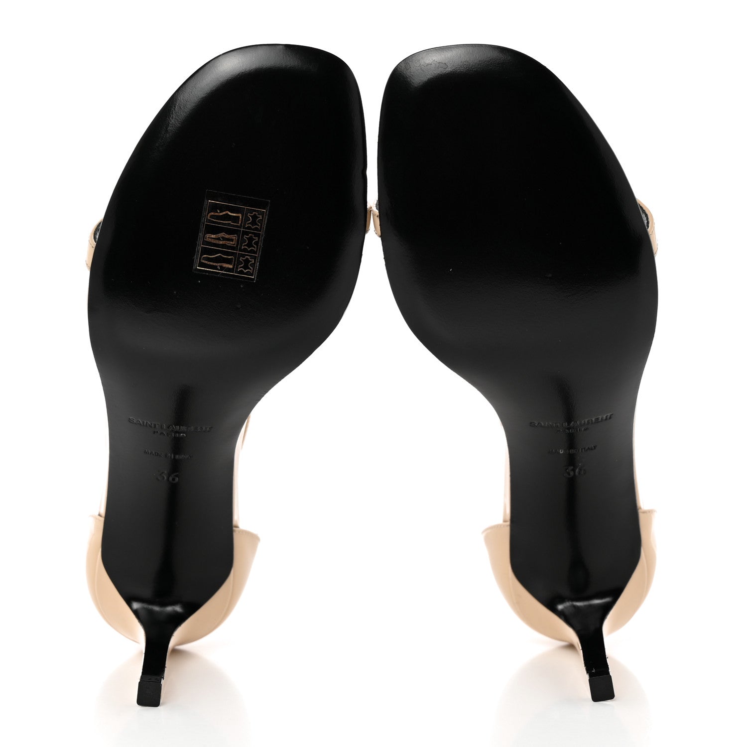 Saint Laurent Calfskin Jane 110 Ankle Strap Sandals 36 Beige 5 of 18