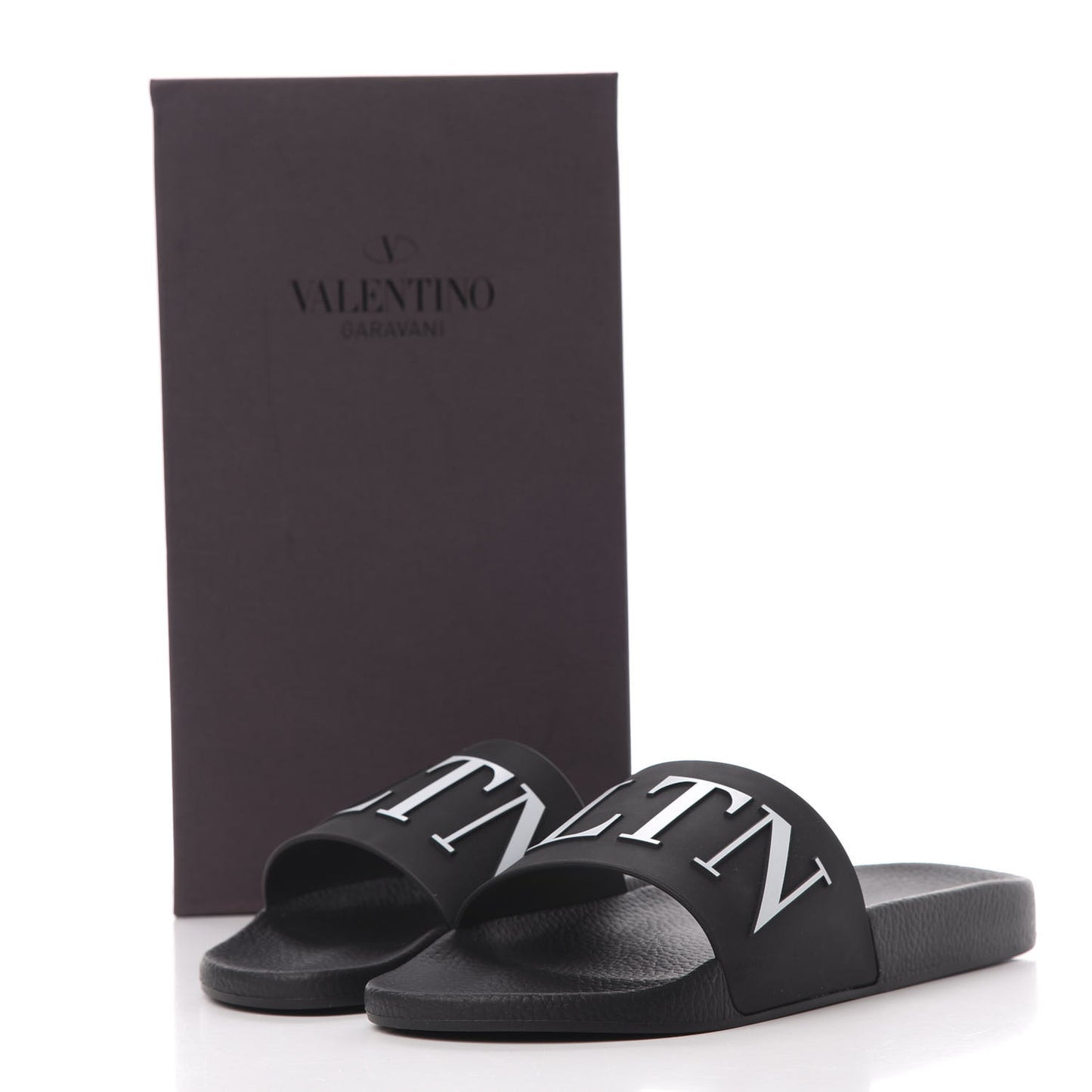 Rubber Mens VLTN Pool Slide Sandals 45 Black