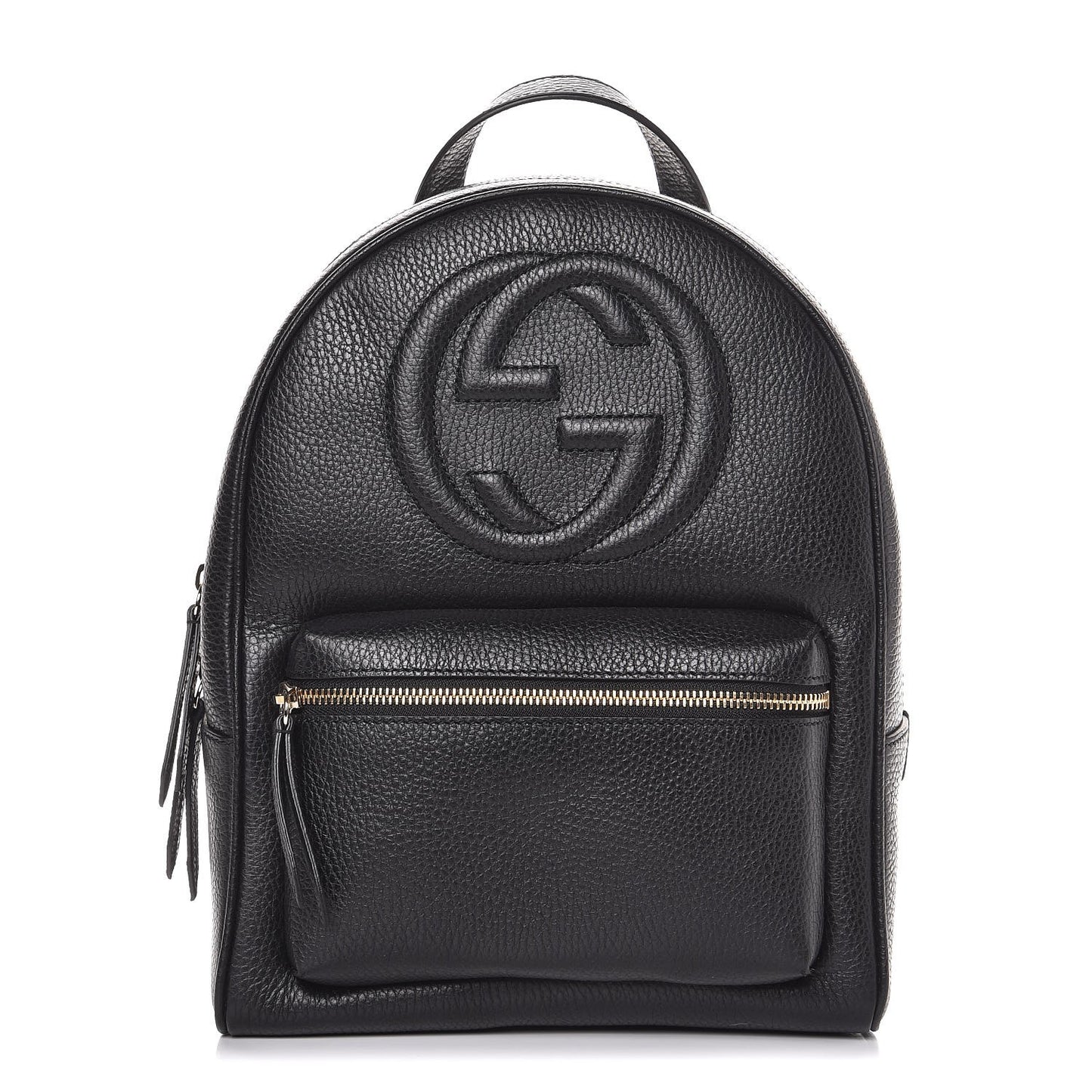 Pebbled Calfskin Soho Chain Backpack Black