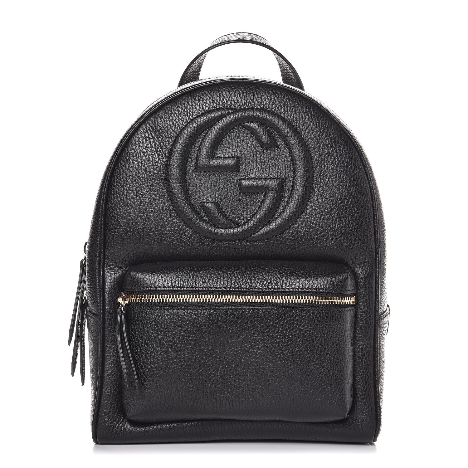 Gucci Pebbled Calfskin Soho Chain Backpack Black 1 of 7