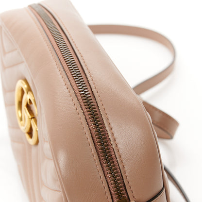 Gucci Calfskin Matelasse Small GG Marmont Chain Shoulder Bag Porcelain Rose 12 of 12