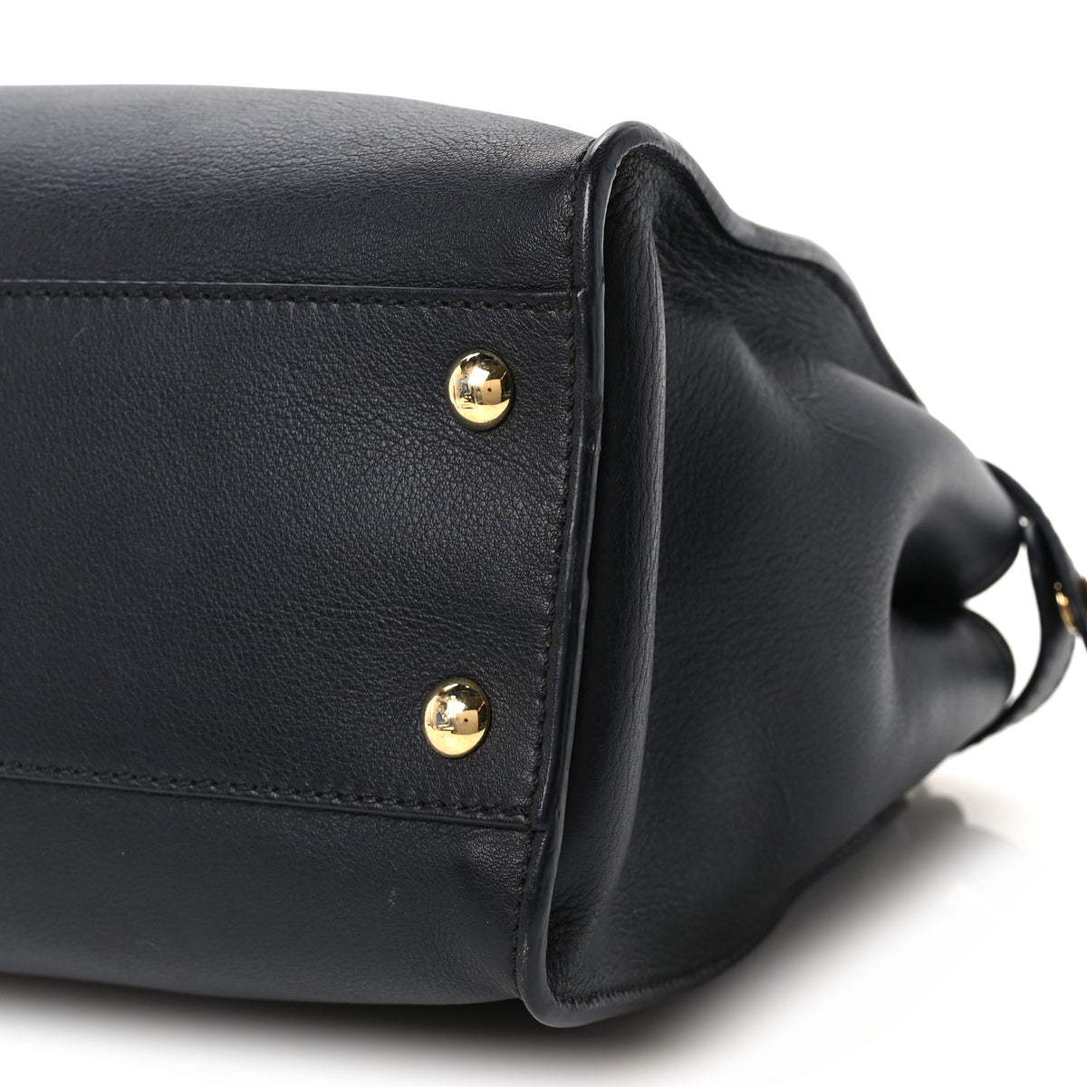 Fendi Vitello Seta Shiny Nappa Medium Peekaboo Iconic Satchel Black 12 of 12