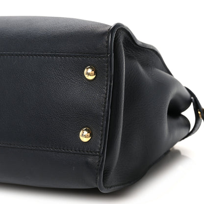 Fendi Vitello Seta Shiny Nappa Medium Peekaboo Iconic Satchel Black 12 of 12